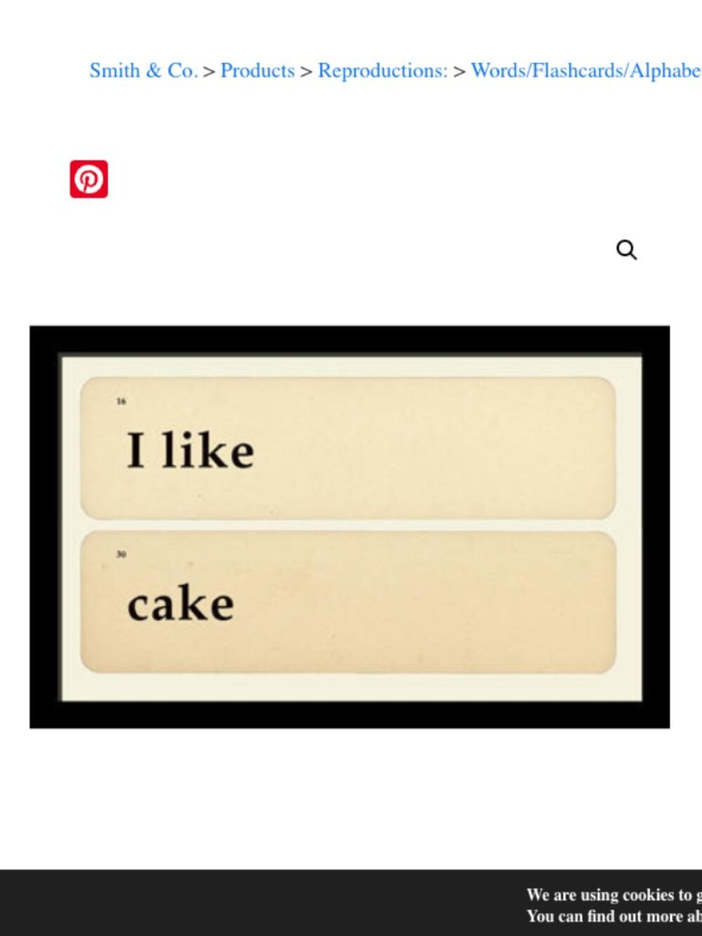Smith & Co "I Like Cake" Framed Art